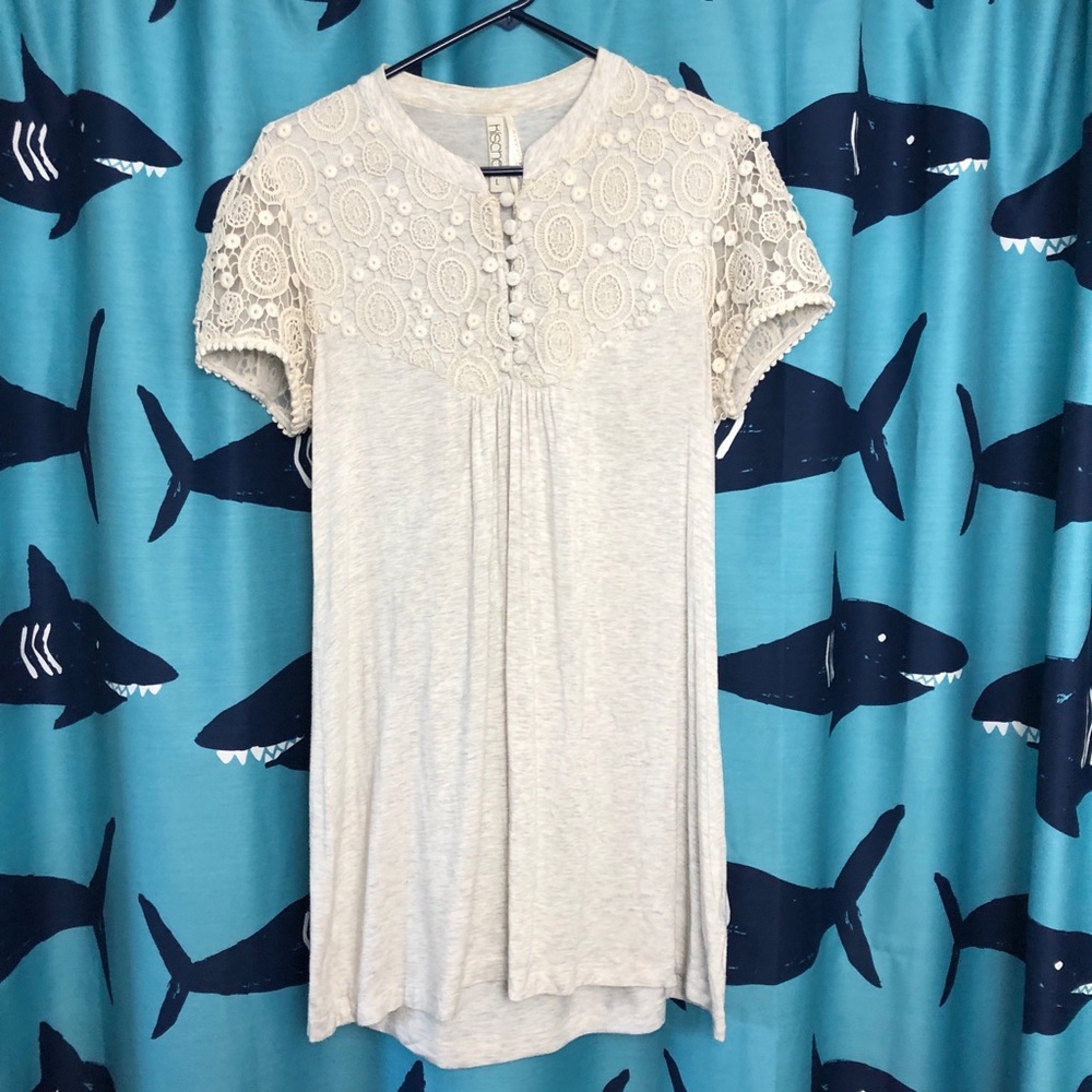Kische Flowy Lace Tunic Large